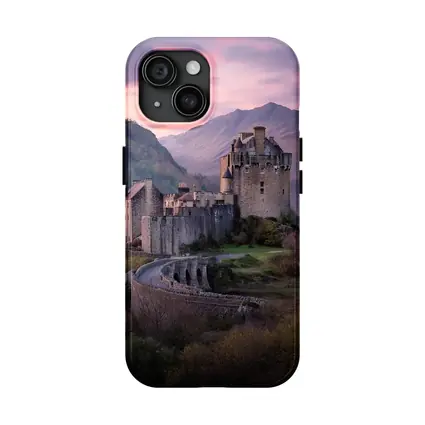 Eilean Donan Castle Scotland Pink Sky