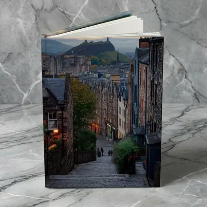 Edinburgh Old Town Cobblestone Street Scotland