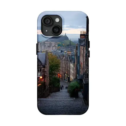 Edinburgh Old Town Cobblestone Street Scotland