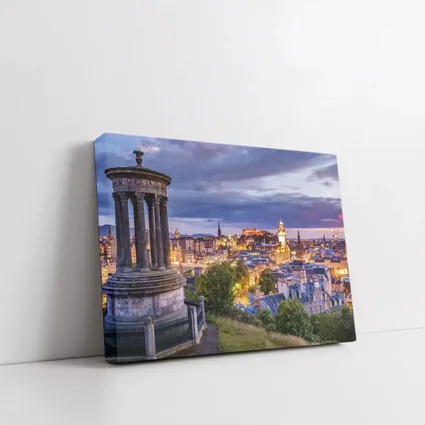 Edinburgh Skyline Dusk Calton Hill Scotland