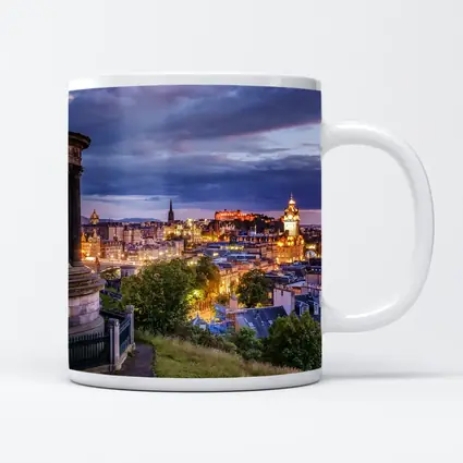 Edinburgh Skyline Dusk Calton Hill Scotland