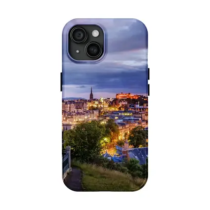 Edinburgh Skyline Dusk Calton Hill Scotland