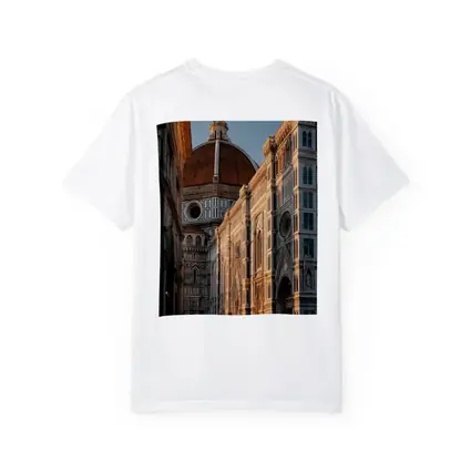 Florence Cathedral Dome Golden Hour Street