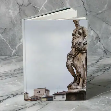 Classical Marble Statue Florence Italy Overcast Sky