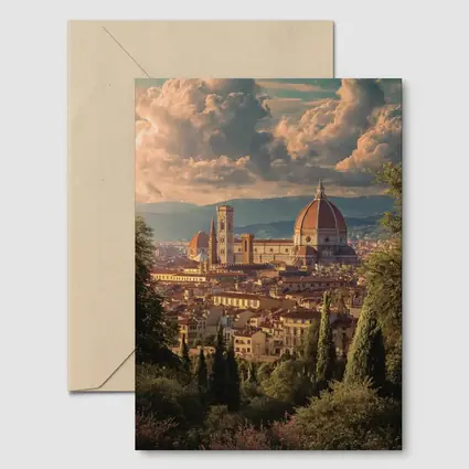 Florence Cathedral Dome Tuscany Skyline View