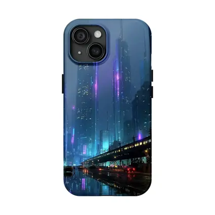 Cyberpunk City Night Neon Rainy Street