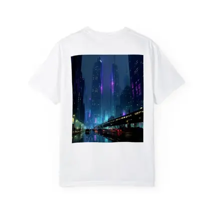 Cyberpunk City Night Neon Rainy Street