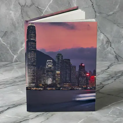 Hong Kong Skyline at Purple Dusk Waterfront