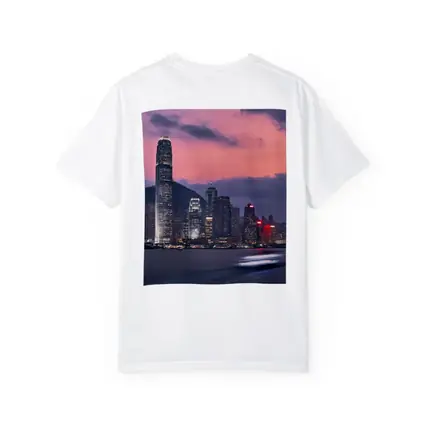Hong Kong Skyline at Purple Dusk Waterfront