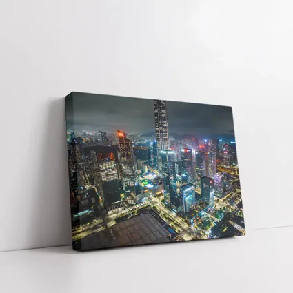 Shenzhen City Skyline Aerial Night View