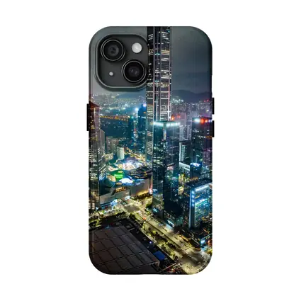 Shenzhen City Skyline Aerial Night View