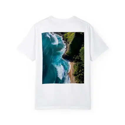 Aerial Tropical Beach Coastline Turquoise Ocean Waves