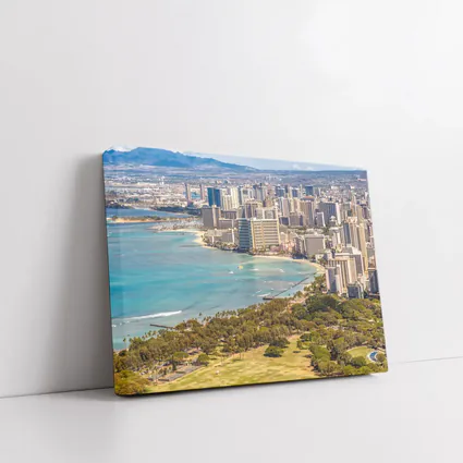 Waikiki Beach Honolulu Aerial City View