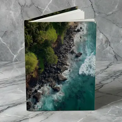 Aerial Tropical Coastline Rocky Shore Ocean