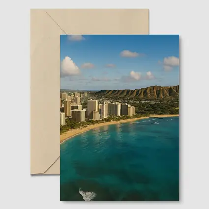 Waikiki Beach Diamond Head Aerial View