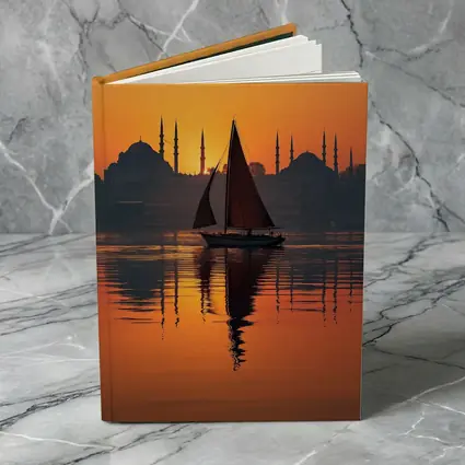 Istanbul Sailboat Sunset Bosphorus Mosque Silhouette