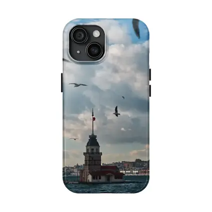 Maiden Tower Istanbul Bosphorus Seagulls Sky