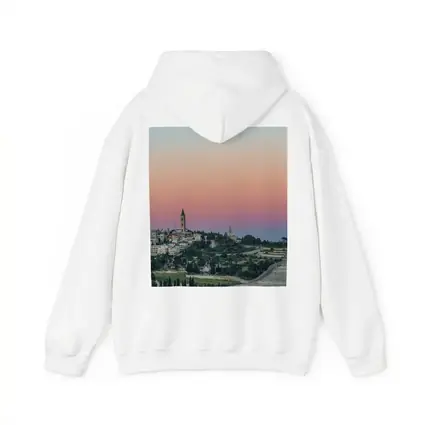 Jerusalem Skyline at Pink Dusk Sunset