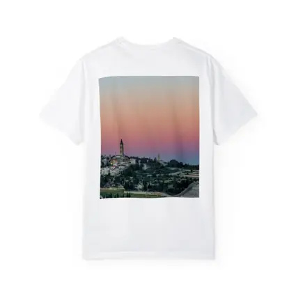 Jerusalem Skyline at Pink Dusk Sunset