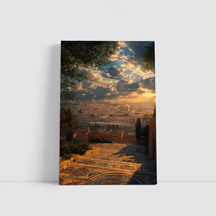 Jerusalem Dome of the Rock Golden Sunset