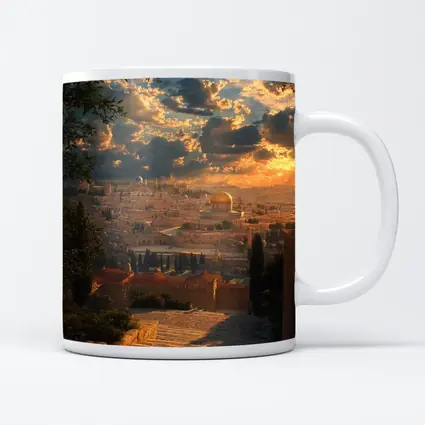 Jerusalem Dome of the Rock Golden Sunset