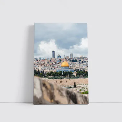 Dome of the Rock Jerusalem City Skyline