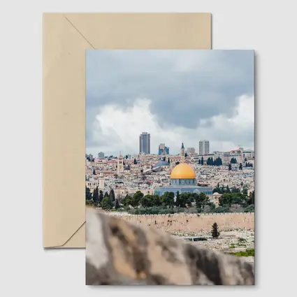 Dome of the Rock Jerusalem City Skyline