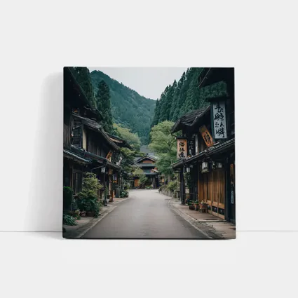Old Japanese Village Street Mountain Forest