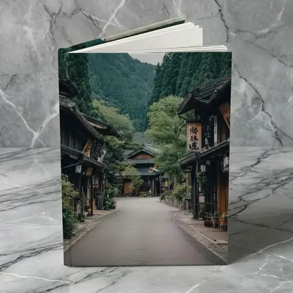 Old Japanese Village Street Mountain Forest