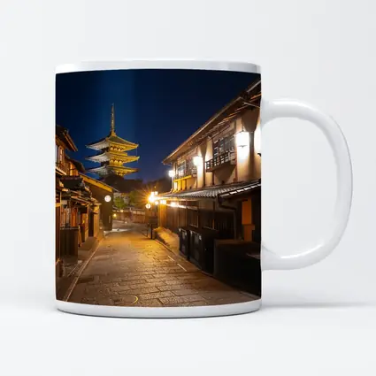 Kyoto Night Street Yasaka Pagoda Japan