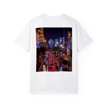 Las Vegas Strip Glowing Neon Night Scene