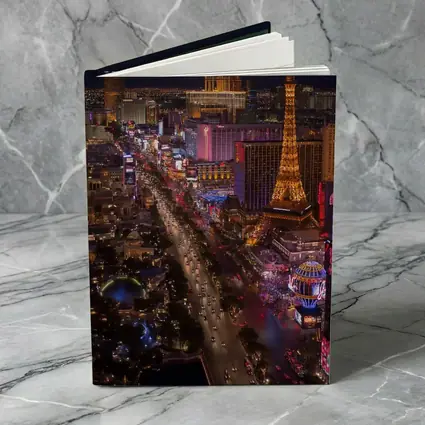Las Vegas Strip Aerial Night City View