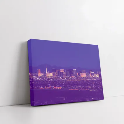 Las Vegas Strip Skyline Purple Night View