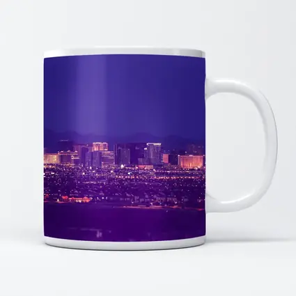 Las Vegas Strip Skyline Purple Night View