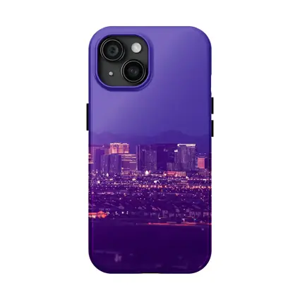 Las Vegas Strip Skyline Purple Night View