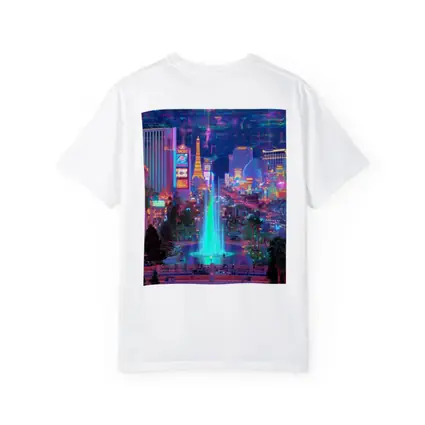 Las Vegas Strip Neon Cyberpunk Night Fantasy