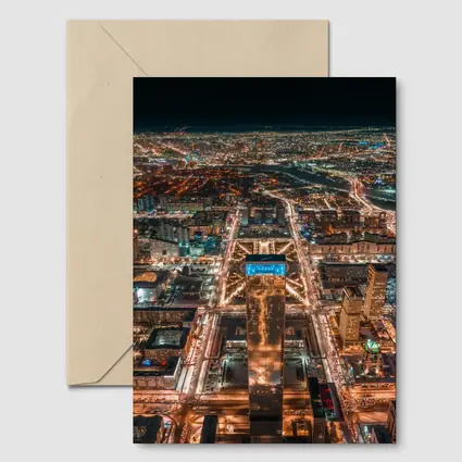Astana Kazakhstan City Aerial Night View