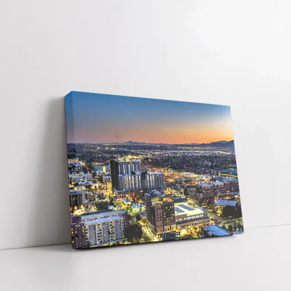 Phoenix Arizona City Skyline At Sunset