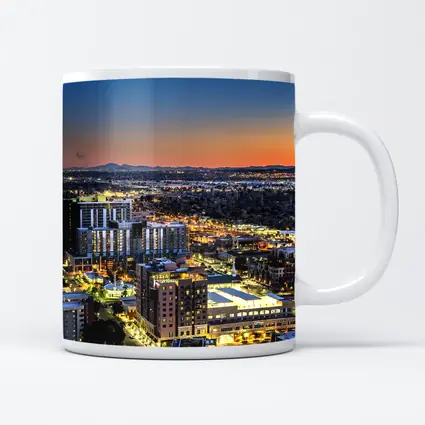 Phoenix Arizona City Skyline At Sunset