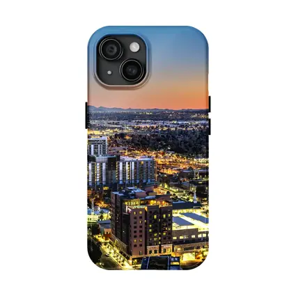 Phoenix Arizona City Skyline At Sunset