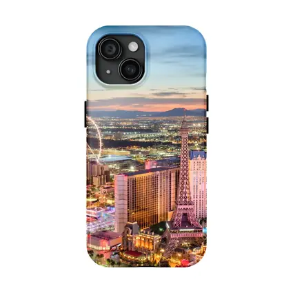 Las Vegas Strip Aerial Skyline At Dusk