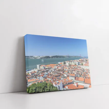 Lisbon City Skyline Tagus River Portugal