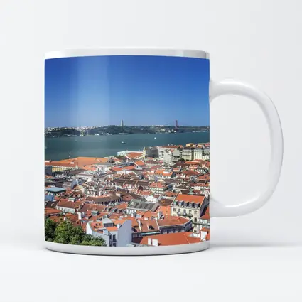 Lisbon City Skyline Tagus River Portugal