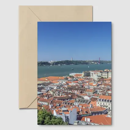 Lisbon City Skyline Tagus River Portugal