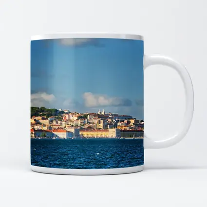 Lisbon Skyline View From Tagus River
