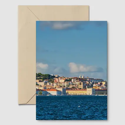 Lisbon Skyline View From Tagus River