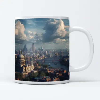 London Skyline St Pauls Cathedral River Thames