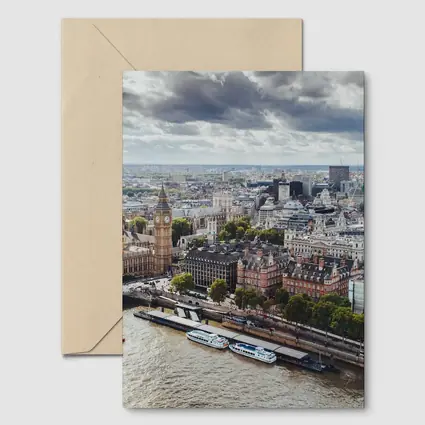 London Westminster Thames River Aerial View