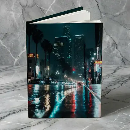 Los Angeles Downtown Rainy Night Street