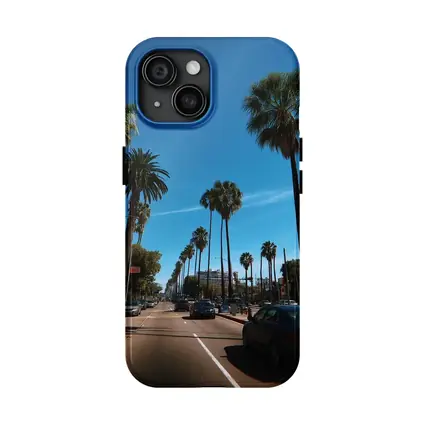 Los Angeles Palm Tree Boulevard Blue Sky